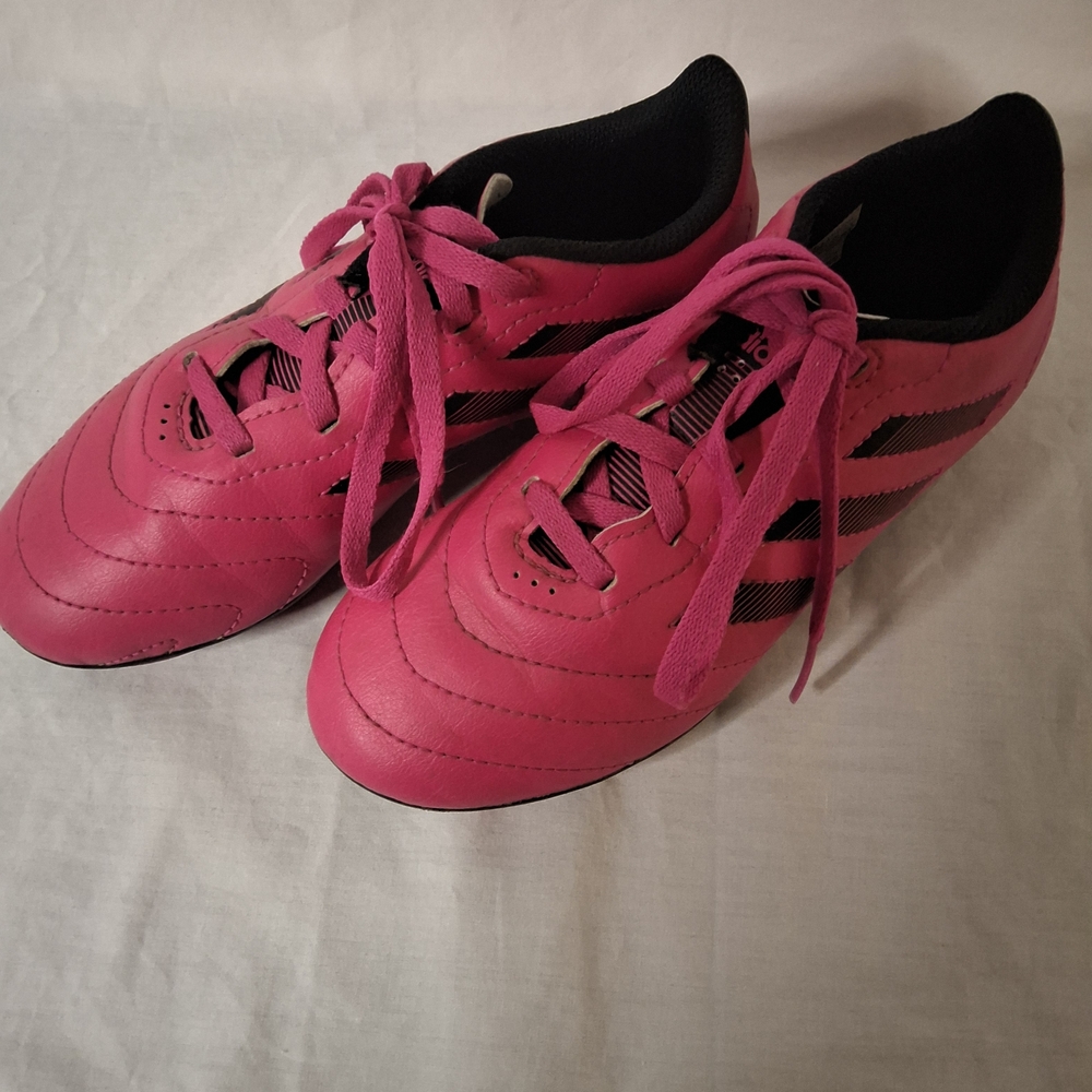 Adidas Hot Pink and Black Soccer Cleats